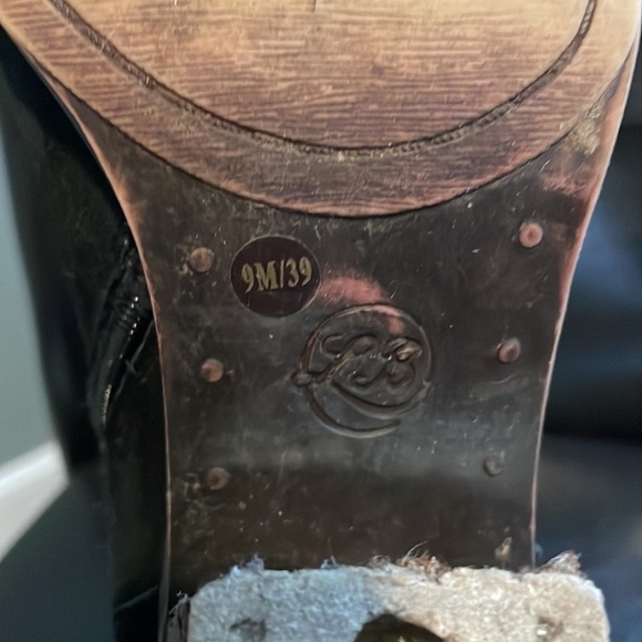 Women's Lucky Brand Leather And Suede Heeled Booties Size 9 - Picture 11 of 13